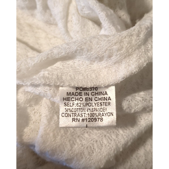 Entro‎ Top Womens Large Floral Sleeves Patchwork Entro Waffle Knit Long Sleeve - Picture 7 of 7